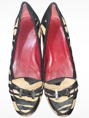 Salvatore Ferragamo Zebra Print
Calf Hair Flats